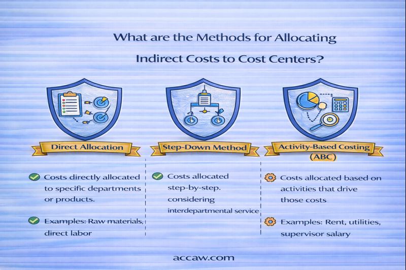 What are the methods for allocating indirect costs to cost centers?